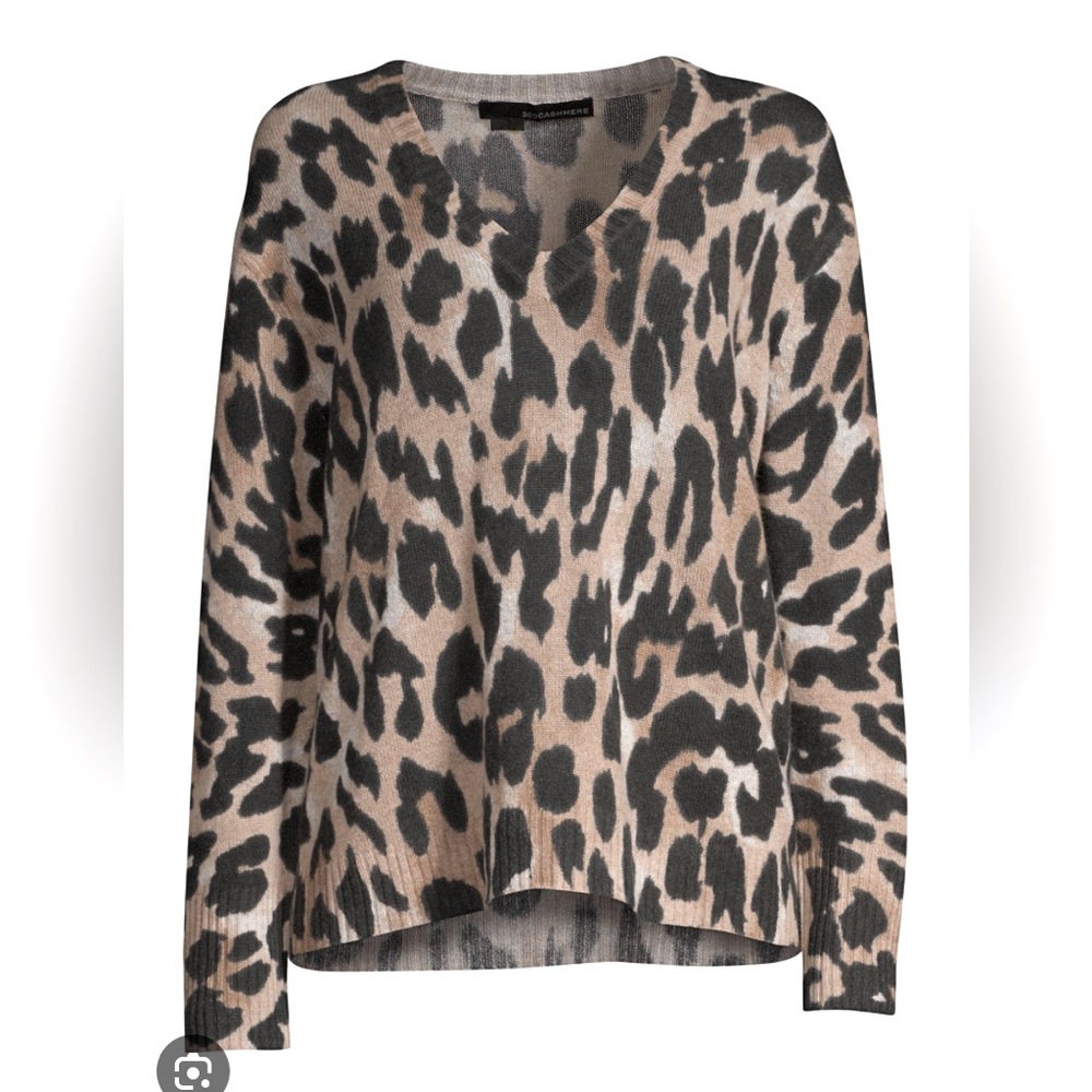Cashmere leopard sweater